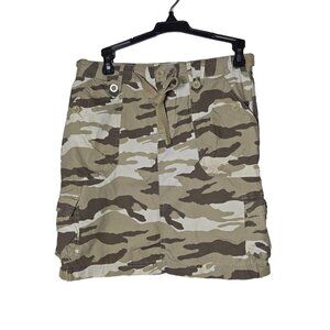 2007 GAP‎ Womens Camo Surplus Poplin Cargo Mini Skirt Size 2 Y2K 2000s Grunge